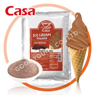 China Wholesale Instant Good Young Tea Flavor Chocolate Soft Serve Ice Cream Powder Mix for sale