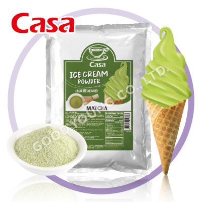 China Instant Flavor Instant Halal Instant Powder Green Tea Matcha Ice Cream Soft Mix Ice Cream Powder Mix for sale