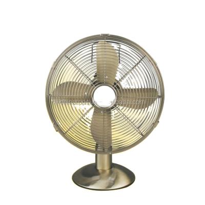 China Hotel Foshan fan OEM factory, 12 inch bronze table fan, 30cm antique fan for sale