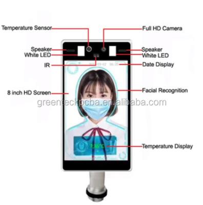 China 2020 temperature detection+facial recognition ,8 inch Thermal Infrared tablet camera , access control system,time attendance for sale