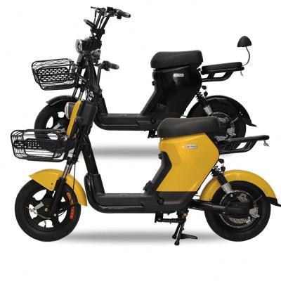 China Cheap city e bike electric bike 350w carbon steel wheel electric bicycle 2 wheel lead acid battery motor for sale