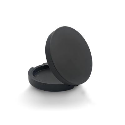 Chine Casse en poudre compacte vide personnalisée noire matte 67 mm * 19 mm à vendre