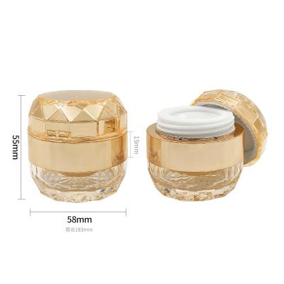 Chine Bouteille cosmétique acrylique personnalisable 50g Bouteille diamantée Container de crème de soin de la peau à vendre