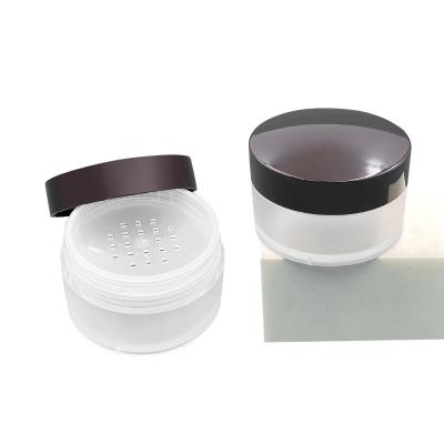 중국 Transparent Round Loose Powder Case 15g Compact Powder Container with Twist Open Lid 판매용