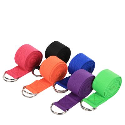 China Polyester factory sale best color yoga strap sport cotton hot yoga strap tape for sale