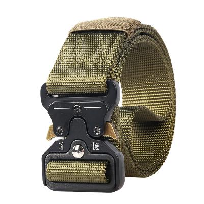 China Wholesale Comfortable Quick Release Universal Military Tactical Adjustable Waist Security Army Buckle Webbing Nylon Belt for sale