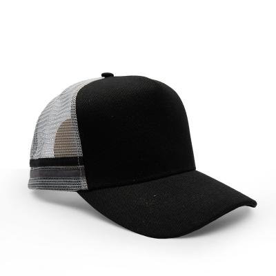 China COMMON trucker cap designer 5-panel black original plain logo high profile mesh trucker hats trucker caps for sale