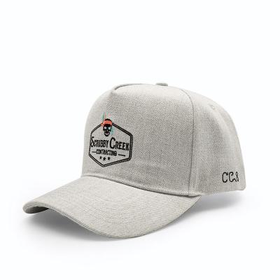 China COMMON Factory OEM 5 panel high profile embroidery logo curved brim customized baseball cap for men for sale