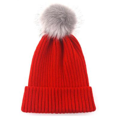 China COMMON unisex acrylic knitted custom winter hats cotton leather patch beanie hat for sale