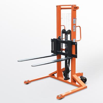 China Garment Shops Good Quality Hay Self Pallet Stacker Manual Forklift Loading Stacker for sale