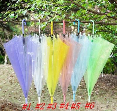 China CLASSIC Clear Transparent Rain Umbrella PVC Rain Dome Bubble Rain Sun Shade Long Handle Straight Stick Umbrella M0235 for sale