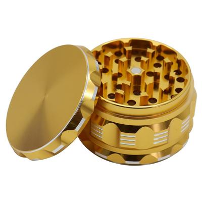 China Custom Logo 2.5 Sharp Teeth CNC Metal Inch Herb Grinder Smoking Accessories 4 Layers Aluminum Alloy Tobacco Grinder Crusher G057 for sale