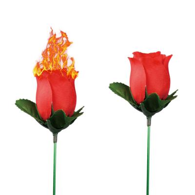 China Classic Magic Torch To Bloom Fire Magic Tricks Flame Change In Rose Professional Magician Joke Illusion Magia Props for sale