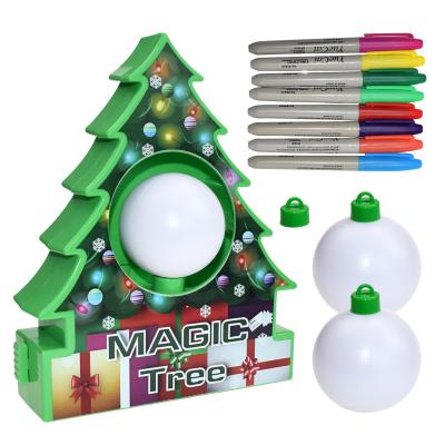 China Electric Christmas Tree Painting Toy Christmas Tree Graffiti Ornaments DIY Classic Magic Magic Tree Paint Color for sale