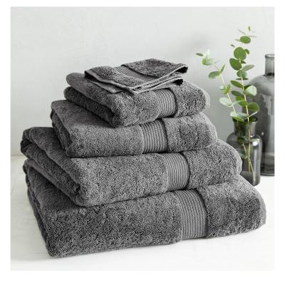 China QUICK DRY Gray Custom Logo Face Towels 27x50 Hotel Bath Towels 27x50 Eco Friendly Hotel Bath Towels 27x50 for sale