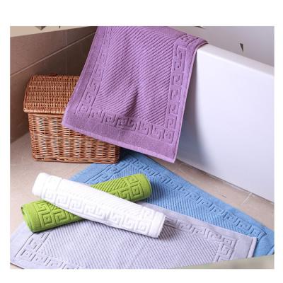 China Hot Point Hotel Cotton Bath Mat Size 35*75cm Customized Custom Bath Mat Viable Wholesales for sale