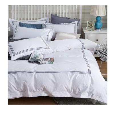 China China Nanning Embroidery Hotel Bed Linen Bed Linen 300 Cotton Luxury Hotel Pengxuan Nondisposable TC White Hotel Bed Linen Sheet Luxury for sale