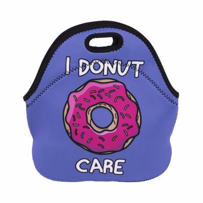 China Cooler Bag Fashion Lunch Bags Neoprene Print Waterproof Custom Tote Insulated Student Kids Lunch Bag Cooler Bag for sale