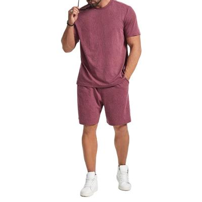 China Custom Made Men's Breathable Casual Crew Neck Oversized T-shirt Shorts Set 100% Organic Cotton High Quality Blank Tracksuit For Men for sale