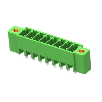 China Top Quality MC-PA3.5VXX-F (02-20) PCB Screwless Grounded Green Straight 3.81 Terminal Blocks for sale