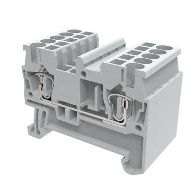 China Chinese factory supply double layer block spring screwless terminal block lever push driver TC2.5-2-GY for sale