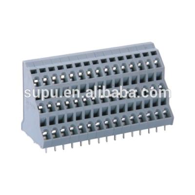 China PA66 258 Series Triple Layer PCB Block Terminal Triple Terminal Block Terminal Block Conector for sale