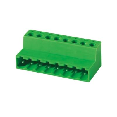 China Wholesale PA66 Terminal Block Screw Green Pluggable Wire Plastic Connector In Pitch 5.08mm for sale