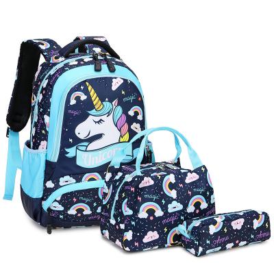 China Hot Sale Waterproof School Bags Waterproof Traveling Backpack With Lunch Box Pencil Bag School Kids Bag Waterproof Custom Backpack for sale