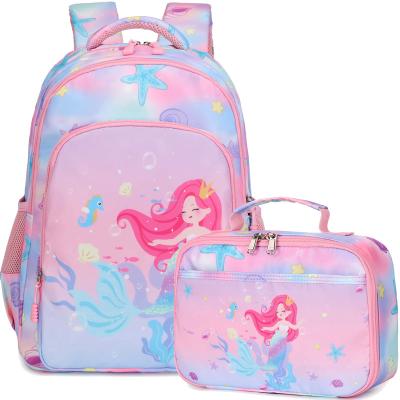 China 2022 New Design Schoolbag Kids Waterproof Purple Mermaid Backpack for sale