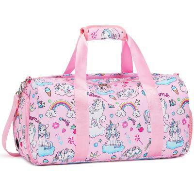 China Waterproof Girls Sport Bag Large Capacity Travel Bag With Shoe Compartment And Wet Pockets for sale