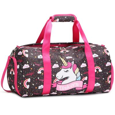 China High Quality Duffel Bag For Girls Kids Dance Sports Travel Overnight Bag With Shoe Compartment And Wet Pocket for sale