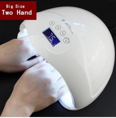 China two hand 48W Dual UV LED Nail Lamp Nail Dryer Gel Polish Curing Light with Bottom 30s/60s/99s Timer LCD display for sale