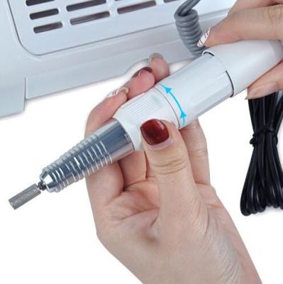 China 3 in 1 Nail Art Drill 35000RPM & Suction Dust Collector Machine with Desk Lamp Salon Nail Art Equipment Tool for sale