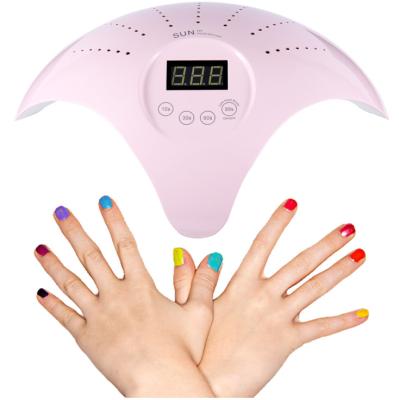 China Nail lámpara secadora 48 W doble UV LED 24 piezas luces Sensor inteligente para Gel de uñas polaco curado uña curado máq for sale