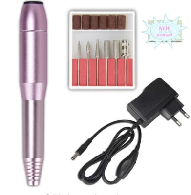 China Rosa profesional eléctrica uñas taladro Pen 6 Bits Nail enfermería Kit 100-240 V manicura y pedicura polaco máquina herr for sale