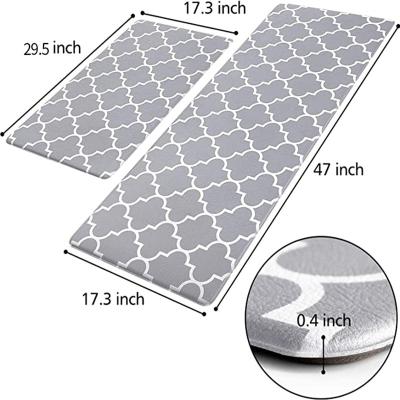 China Kitchen Mat Kitchen Carpet Factory Direct Sales Amazon Custom Printed PVC Anti-fatigue Soft Waterproof Floor Mat for sale