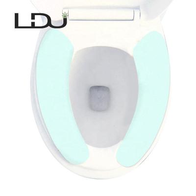 China Thicker Toilet Seat Cover Viable Type Toiletries Self Adhesive Washable And Reusable for sale