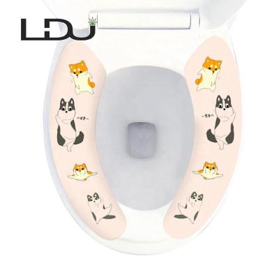 China Sustainable Most Innovative Products Two-SHELL Shiba Lnu Fabric Toilet Seat Cover For Easy To Clean Toilets for sale