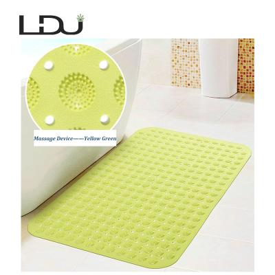 China Viable Pure PVC Safe Color Material Waterproof Shower Massage Anti-Slip Bath Mat for sale