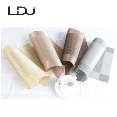 China Sustainable Double Color Kitchen PVC Heat Insulation Table Stitching Mat Set for sale