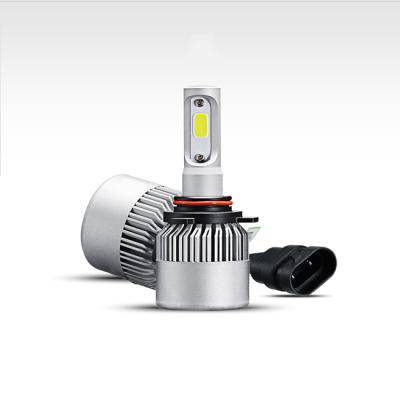 China Factory Supply S2 Aluminum Car LED Headlight Bulb All In One White Auto Headlamp Light Vehicle 6500K Lamp 8000lm 72W COB/CSP Chips 9012 for sale