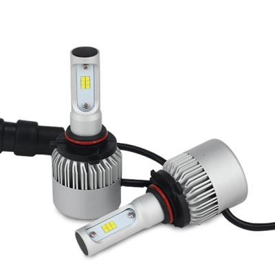 China Factory Supply S2 Aluminum Car LED Headlight Bulb All In One Kit White 6000K Light Vehicle Auto Lamp 72W 8000lm CSP Chips HB3/9005/H10 for sale