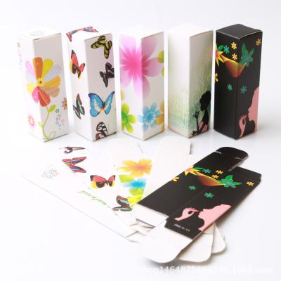 China 350g white cardboard Lipstick tube color box packaging Four-color printing cosmetic package for sale