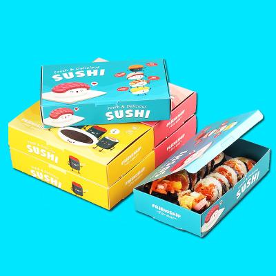 China Sushi egg tart Pizza Environmental Single copper paper Colorful box package for sale