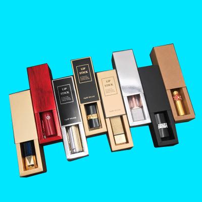 China Cosmetics lipstick eyebrow pencil retail paper box with your style for sale