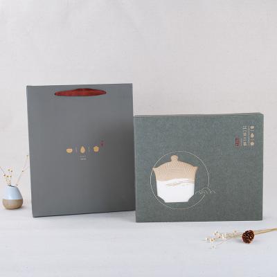 China Tableware coffee cup gift box tie hard paper box Colorful box package for sale