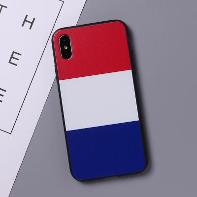 China 2018 football world cup national flag uv printing silicone tpu soft custom phone case for iphone x for sale