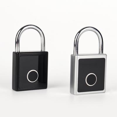 China Alloy+ 304 Stainless Steel Mini Usb Charging Smart Padlock Aluminum Cabinet Fingerprint Lock Bag Padlock for sale