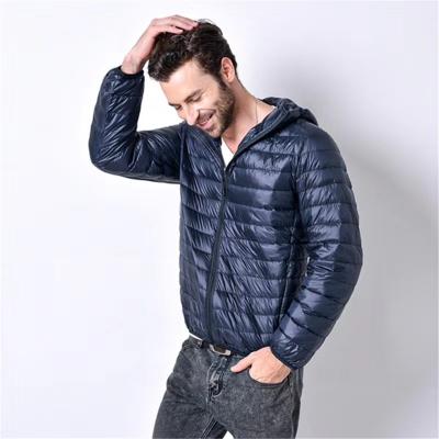 China QUICK DRY men's coats 2021 plus size men's jackets stripper jacket ultra thin casual coat Hood Men's down coat for sale