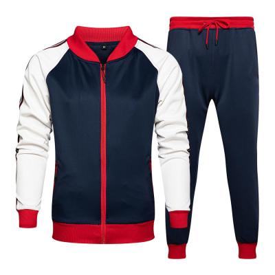 China 2021 Fashion Styles Breathable Masculine Tracksuits Men Sports Tracksuit Color Matching Joggers Pants Two Piece Pants Set For Men for sale